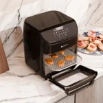 Friteuză cu aer cald 12L – Airfryer cu 10 programe, display LCD și accesorii - imagine 3