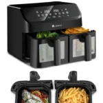 Friteuza cu aer cald, 2 cosuri, 9 programe, 2000 W, 30 - 200 °C, negru - imagine 2