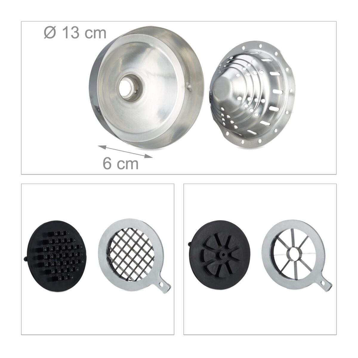Storcator manual 2 in 1 Feliator fructe si legume, inox/fonta, ventuze prindere, argintiu - imagine 8