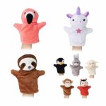 Set marionete animate pentru copii, 8 piese, Relaxdays