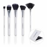 Set pensule machiaj DeLuxe, 5 piese in cutie, Relaxdays