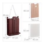 Set de pictura, sevalet cu pensule, acuarele si accesorii, reglabil, lemn, 100 - 180 cm - imagine 7