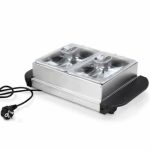 Incalzitor electric-Chafing pentru mancare tip bufet, 2x2.5litri, Jago, 200W