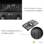 Friteuza cu aer cald, 2 cosuri, 9 programe, 2000 W, 30 - 200 °C, negru - imagine 9