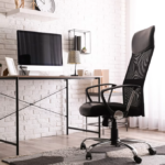 Scaun de birou Deluxe cu plasa, spatar ergonomic, negru, piele sintetica, Casaria - imagine 3