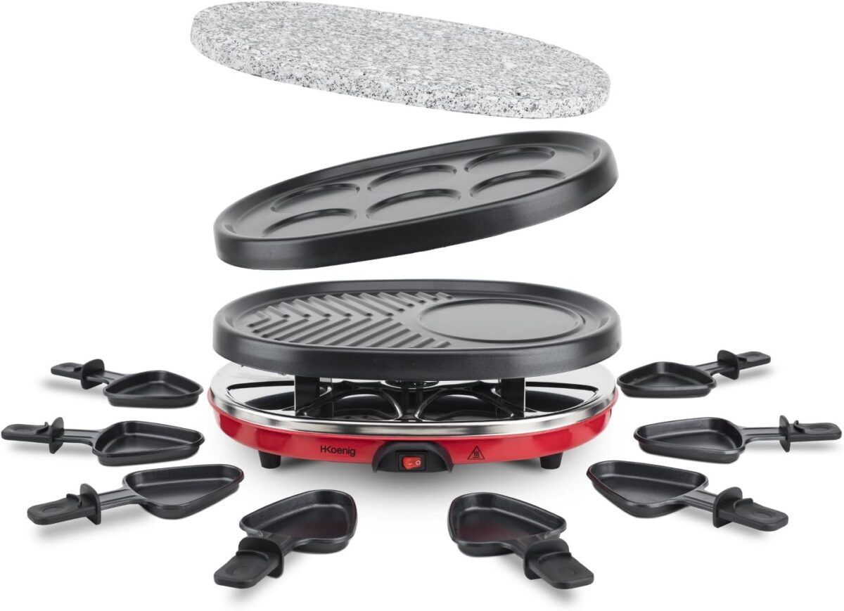 Gratar Raclette Grill, multifunctional, otel, 25.,8 x 35,7 x 12 - imagine 7