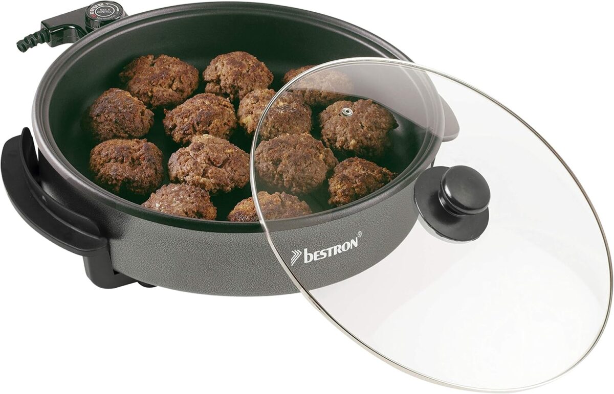 Tigaie electrica multifunctionala Bestron, diametru 40 cm, 1.500 W - imagine 2