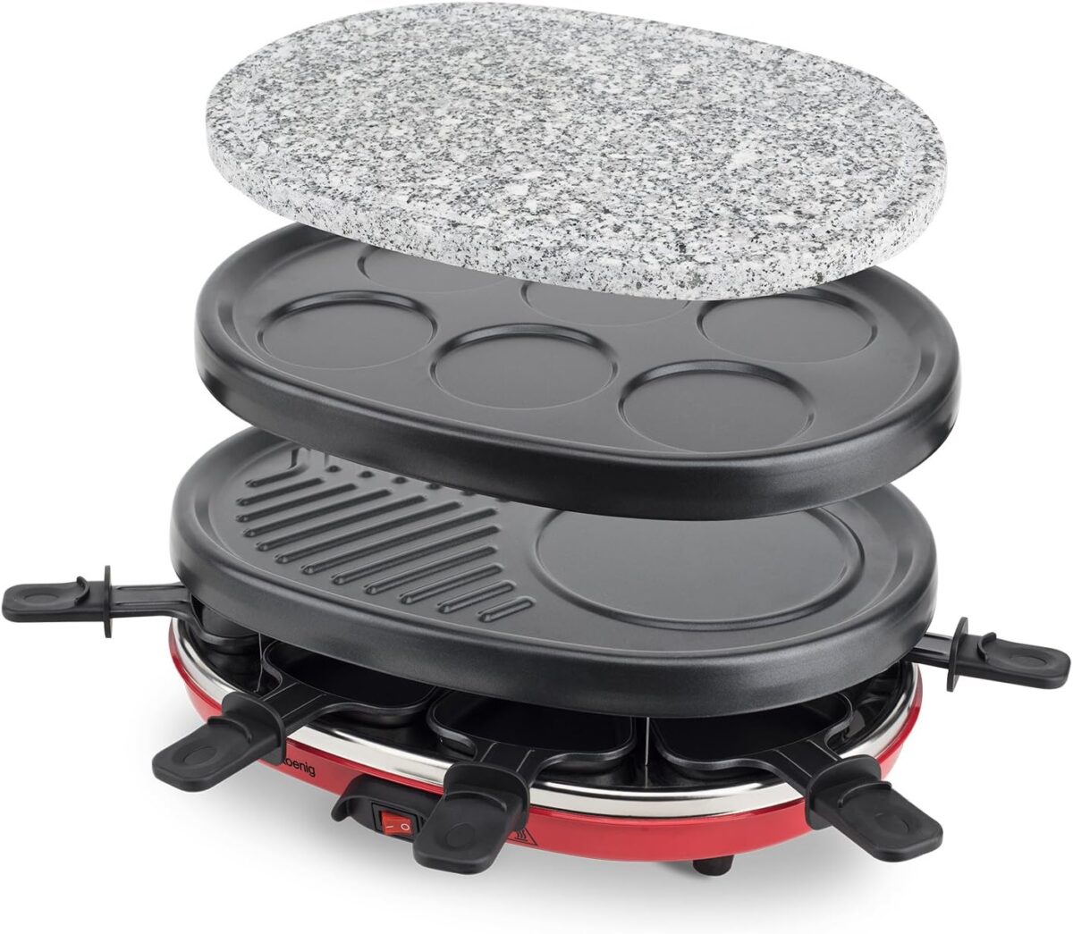 Gratar Raclette Grill, multifunctional, otel, 25.,8 x 35,7 x 12 - imagine 8