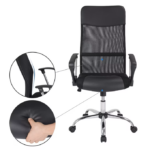Scaun de birou Deluxe cu plasa, spatar ergonomic, negru, piele sintetica, Casaria - imagine 6