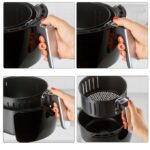 Friteuza cu aer cald, Air fryer Digifry, 3.6 litri, display digital touch+9 programe+carte retete,Monzana - imagine 3