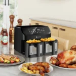 Friteuza cu aer cald, 2 cosuri, 9 programe, 2000 W, 30 - 200 °C, negru - imagine 13