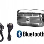 Mini boxa portabila BoomBox, microfon incorporat functie hands-free, acumulator, Bluetooth, Radio, port USB, Card, Aux, argintie