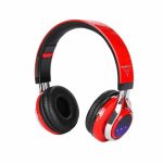 Casti bluetooth audio 'Deluxe' microfon incorporat, LED, slot card MicroSD, Aux Jack 3.5 si radio FM
