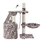 Ansamblu joaca pentru pisici, Buffy leopard, 50x40x118 cm, Juskys - imagine 2