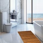 Covoras de baie, din lemn de salcam, 80 x 50 cm, certificare FSC®, Casaria - imagine 2