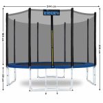 Trambulina de exterior ''Kiduku'' Ø 244 cm, pentru copii si adulti sustinere 150kg - imagine 2