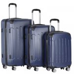 Set trolere pentru voiaj, 3 piese, marimi diferite S, M, L,  cu incuietoare, maner telescopic si roti