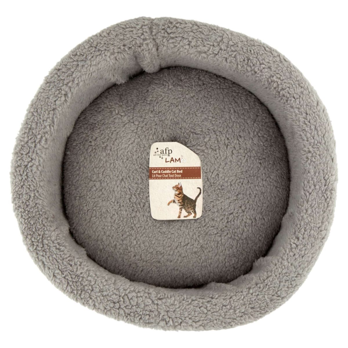 Culcus pentru animale de companie, diametru 40 cm, gri - imagine 2