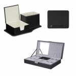 Set de birou, organizator de birou din piele ecologica + caseta ceasuri si bijuterii + mousepad ergonomic