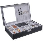 Set de birou, organizator de birou din piele ecologica + caseta ceasuri si bijuterii + mousepad ergonomic - imagine 10
