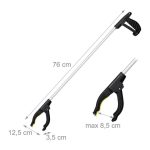 Cleste/Brat universal de prindere, aluminiu, extensibil pana la 76 cm, Relaxdays - imagine 2