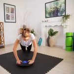Disc de echilibru pentru Yoga/Meditatie/Pilates/ Antrenament de forta, Negru, Relaxdays - imagine 3