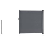 Paravan separator lateral Dubai, retractabil, pentru gradina, 300x180 cm, gri inchis, impermeabil si reglabil - imagine 3