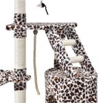 Ansamblu joaca pentru pisici, Buffy leopard, 50x40x118 cm, Juskys - imagine 3