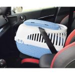 Cusca pentru transport animale de companie + recipient apa si mancare inclus, albastru, 51 x 32 x 34 cm, Box Travel - imagine 3