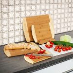 Set 4 tocatoare dimensiuni diferite + suport, din bambus - imagine 3
