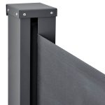 Paravan separator lateral Dubai, retractabil, pentru gradina, 300x180 cm, gri inchis, impermeabil si reglabil - imagine 7