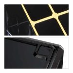 Organizator make-up si accesorii, 16 compartimente si 3 sertare, acrilic, negru gold, Relaxdays - imagine 10