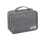 Geanta cabluri/Organizator accesorii telefon si PC, Relaxdays, gri, 25X11X20 cm