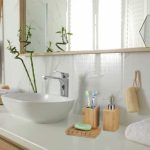 Set accesorii de baie, bambus 3 piese , Relaxdays - imagine 5