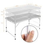 Set camping, picnic, reglabil, masa + 4 scaune pliabile, aluminiu, Casaria - imagine 5