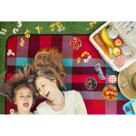 Patura picnic/camping, izolata termic si impermeabila cu maner, 195 x 150 cm, pentru 2-6 persoane - imagine 3