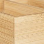 Organizator de birou extensibil, bambus, Relaxdays, 5,5 x 13 x 30 cm - imagine 5