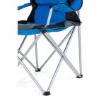 Scaun de camping/pescuit, captusit, cu spuma, pliabil, suport pahar, capacitate 150 kg, albastru - imagine 5
