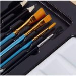 Set pentru pictura cu 36 de piese, acuarele, paleta, pensule, creioane, radiera si ascutitoare dubla - imagine 10