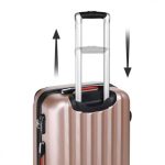 Set 4 Trolere ABS dur, roz metalizat, ,M,L,XL + geanta cosmetice, Monzana - imagine 4