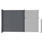 Paravan separator lateral Dubai, retractabil, pentru gradina, 300x180 cm, gri inchis, impermeabil si reglabil - imagine 5