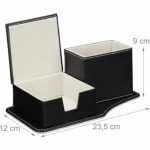 Set de birou, organizator de birou din piele ecologica + caseta ceasuri si bijuterii + mousepad ergonomic - imagine 3
