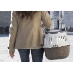 Cusca pentru transport animale de companie + recipient apa si mancare inclus, maro, 51 x 32 x 34 cm, Box Travel - imagine 6
