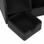 Organizator de birou cu 4 compartimente si un sertar, negru - imagine 5