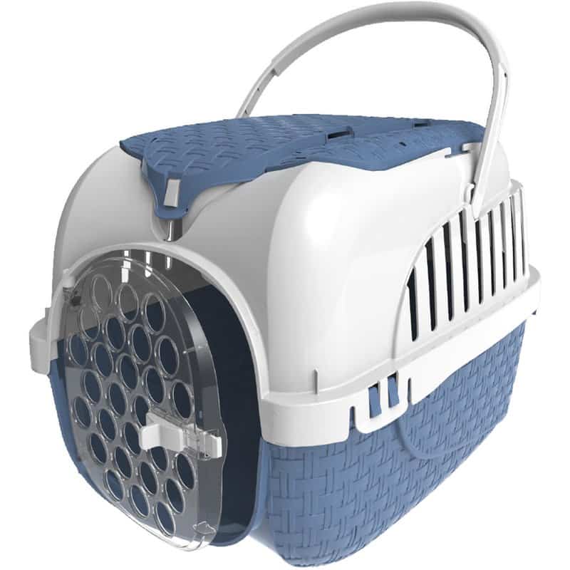 res_9ac3d8384c62c6c1291cb04d228538ba Cusca pentru transport animale de companie + recipient apa si mancare inclus, albastru, 51 x 32 x 34 cm, Box Travel - imagine 1