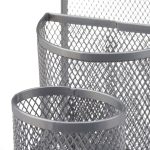 Organizator de birou, pentru notite si instrumente de scris, argintiu - imagine 4