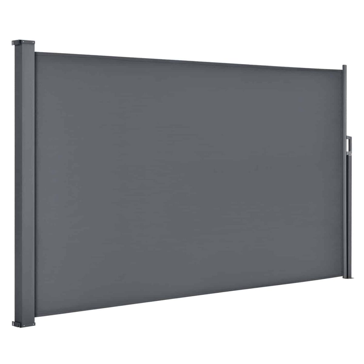 Paravan separator lateral Dubai, retractabil, pentru gradina, 300x180 cm, gri inchis, impermeabil si reglabil - imagine 9