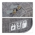 Geanta cabluri/Organizator accesorii telefon si PC, Relaxdays, gri, 25X11X20 cm - imagine 7