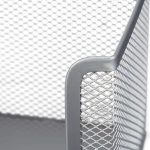 Set organizator de birou, 4 piese, plasa metalica, silver - imagine 5