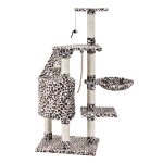Ansamblu joaca pentru pisici, Buffy leopard, 50x40x118 cm, Juskys - imagine 6